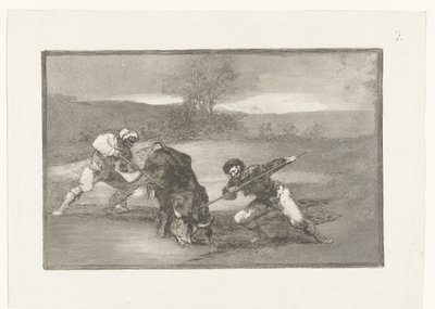 Stierenjacht te voet
Outra forma de caçar a pé
Stierenvechten (título da série)
La Tauromaquia (título da série) de Francisco de Goya