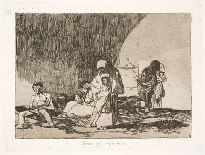 Saudável e doente (57) de Francisco de Goya