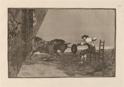 Ousadia de Martincho na Plaza de Zaragoza de Francisco de Goya