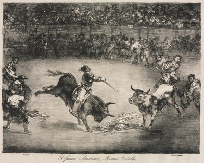 Os touros de Bordeaux: o famoso americano, Mariano Ceballos de Francisco de Goya