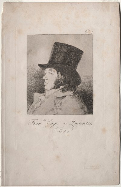 Os Caprichos: Retrato de Goya. de Francisco de Goya