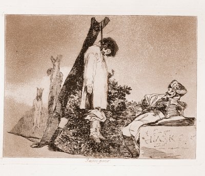 Os Desastres da Guerra : Não há esperança (gravura do desenho preparatório de Francisco de Goya