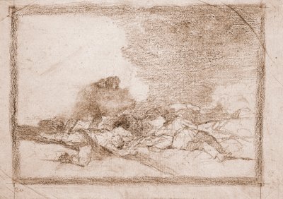 Os Desastres da Guerra : É por isso que você nasceu (desenho preparatório de Francisco de Goya