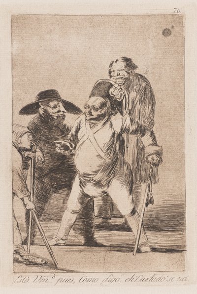 O Hábito de Comando, no final do 18º aniversário de 19
século (impressão) de Francisco de Goya