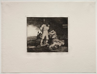 Os horrores da guerra: e não há ajuda para isso. de Francisco de Goya