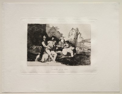 Os horrores da guerra: deixe-os bem e passe para o próximo. de Francisco de Goya