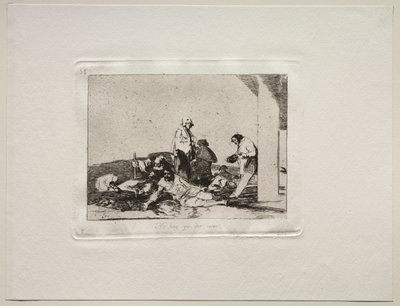 Os horrores da guerra: não adianta chorar de Francisco de Goya