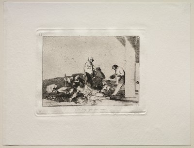 Os Horrores da Guerra: Não adianta chorar. de Francisco de Goya
