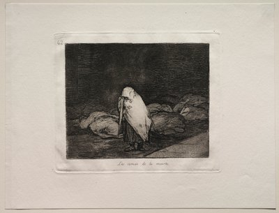 Os horrores da guerra: as camas da morte. de Francisco de Goya