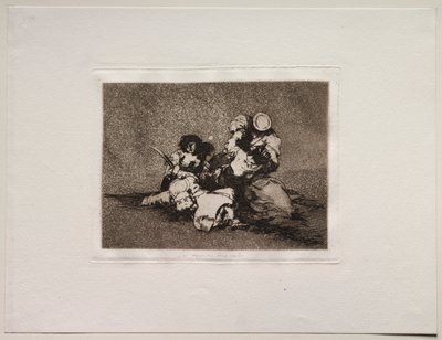 Os horrores da guerra: as mulheres dão coragem de Francisco de Goya