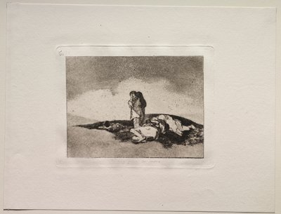 Os horrores da guerra: não há ninguém para ajudá-los. de Francisco de Goya