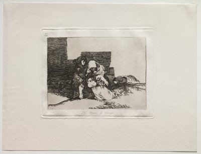 Os horrores da guerra: eles não chegam a tempo. de Francisco de Goya