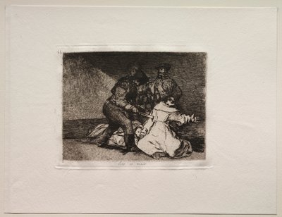 Os horrores da guerra: isso é ruim. de Francisco de Goya