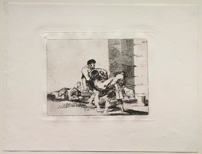 Os horrores da guerra: ao cemitério. de Francisco de Goya