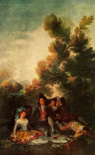 O piquenique, 1785-1790, 1938 de Francisco de Goya