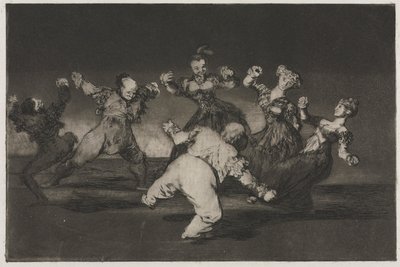 Os provérbios: se Marion vai dançar, então ela tem que tomar as consequências, 1864. de Francisco de Goya