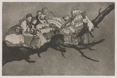 Os Provérbios: Loucura ridícula, 1864. de Francisco de Goya