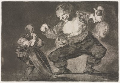 Os Provérbios: Simpleton, 1864. de Francisco de Goya