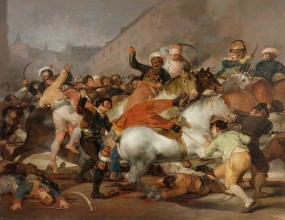 O segundo de maio de 1808 ou A carga dos mamelucos, 1814 (pós-restauração) de Francisco de Goya