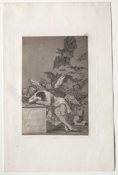 O sono da razão produz monstros de Francisco de Goya