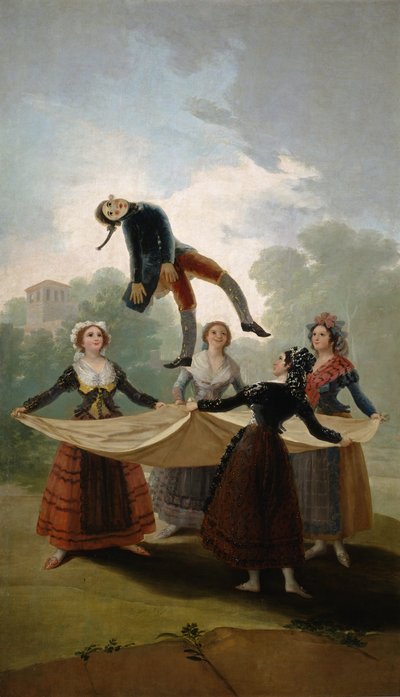 O manequim de palha El Pelele, 1791-1792 de Francisco de Goya