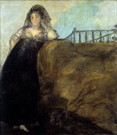 Una manola, dona Leocadia Zorrilla Litografia de Francisco de Goya (1746-1828) Século XVIII Madrid, Museu do Prado de Francisco de Goya