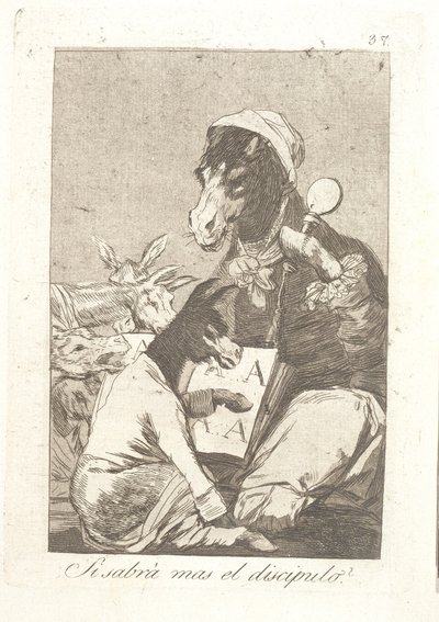 O aluno sabe mais que o professor? de Francisco de Goya