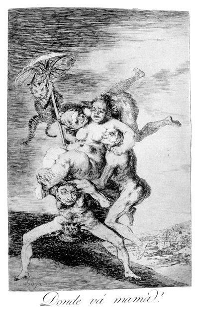 Para onde vai a mãe, 1799 de Francisco de Goya