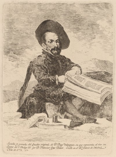 Um anão (um anão) de Francisco de Goya after Diego Velázquez