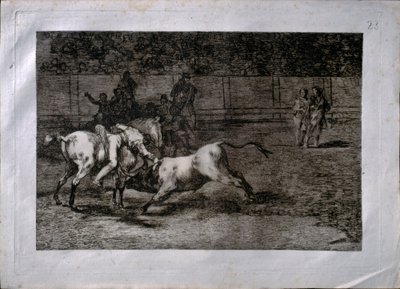 Mariano Ceballos, chamado el Indio, mata o touro a cavalo de Francisco de Goya