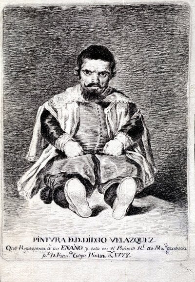 O Anão Sebastián de Morra na Corte de Felipe IV de Francisco de Goya