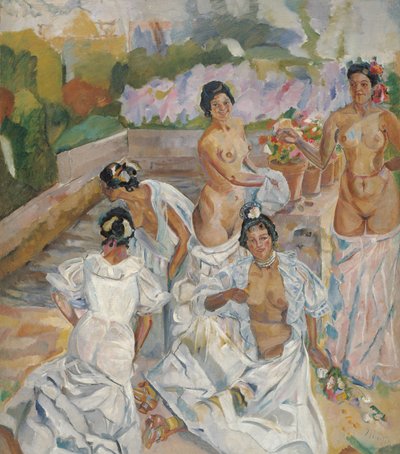 The Bath (Sevilha) - Iturrino, Francisco (1864-1924) - c. 1908 - Óleo sobre tela - 200x174 - Museo Carmen Thyssen, Málaga de Francisco de Iturrino
