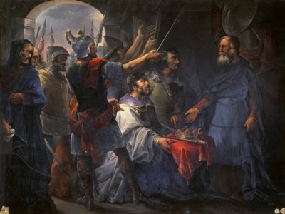 Eleição de Wamba como o rei, 1843 de Francisco de Paula van Halen