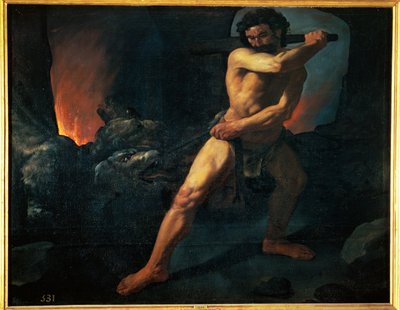 Hércules e Cérbero (pintura sobre tela) de Francisco de Zurbaran