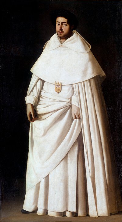Retrato do Monge Mercedaire Ordem Religiosa Espanhola (Mercedario, Ordem de Nossa Senhora de Merci). Pintura de Francisco de Zurbaran (1598-1664) Século XVII Madrid, Museu do Prado - Retrato do monge Mercedário, Ordem Religiosa Espanhola (Mercedario). Pint de Francisco de Zurbaran