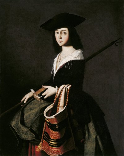 Santa Marina (Sainte Marine) - Zurbaran, Francisco, de (1598-1664) - ca 1640-1645 - Óleo sobre tela - 111x88 - Museo Carmen Thyssen, Málaga de Francisco de Zurbaran