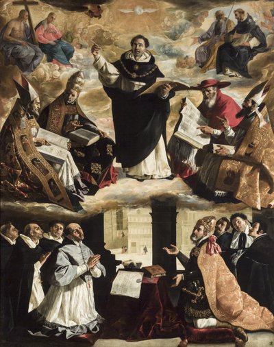 A apoteose de São Tomás de Aquino, ca 1631. de Francisco de Zurbaran