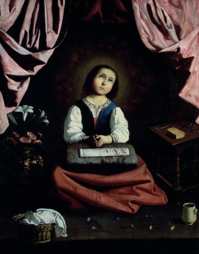 A Virgem Jovem, c1632-33 de Francisco de Zurbaran