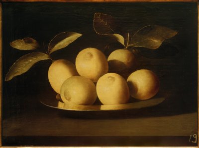 Limões em uma placa de prata de Francisco de Zurbaran