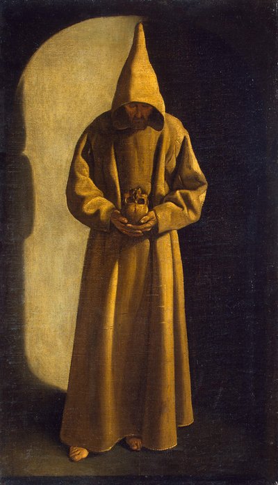 São Francisco com uma caveira nas mãos, c.1630 de Francisco de Zurbaran