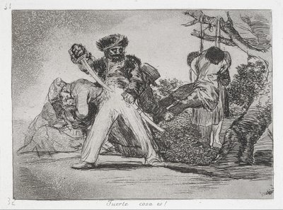 Isso é demais! (A coisa é forte!) Da série Os Desastres da Guerra (Os Desastres da Guerra ... de Francisco de Goya