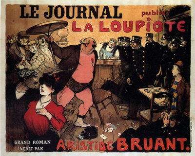 O Jornal publica La Loupiote, Grande romance de Aristide Bruant, 1908 de Francisque Poulbot