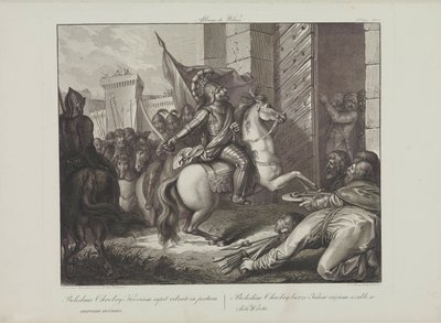 Entrada de Boleslaw the Brave em Kiev por Smuglewicz, Franciszek (1745-1807). Litografia, Fim do 18º Cêntimo. Colecção Privada de Franciszek Smuglewicz