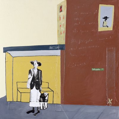 Lafayette Ave, 2001 (técnica mista sobre tela) de Francks Deceus