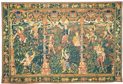 Tapeçaria de verdura exótica, possivelmente Tournai, primeira metade do século XVI de Franco Flemish School