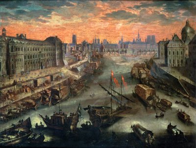 Vista de Paris da Pont Royal de Franco Flemish School