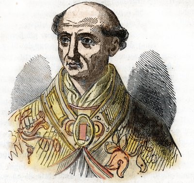 Retrato do Papa São Calixte II (Gui de Borgonha, em italiano Guido dei Conti di Borgogna, Calisto II de Franco Mistrali