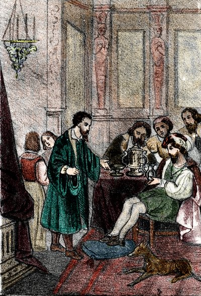 O escultor Benvenuto Cellini na corte do rei de França François I de Franco Mistrali