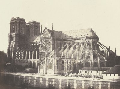 Igreja de Notre Dame - lado sul, 1852 (foto) de Francois Auguste Renard