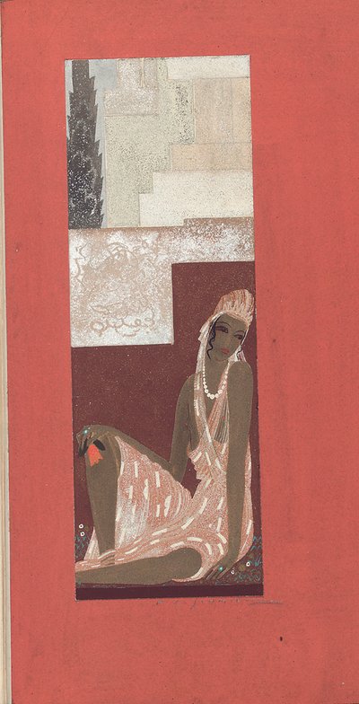 A Canção de Salomão, com laca de Jean Dunand (1877-1942) de Francois Louis (after) Schmied
